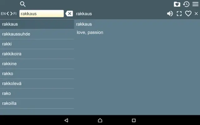 EN-FI Dictionary android App screenshot 0