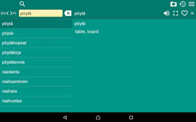 EN-FI Dictionary android App screenshot 1