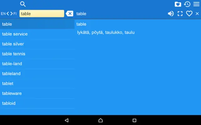 EN-FI Dictionary android App screenshot 2